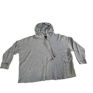 Eileen Fisher Gray Thermal Hooded Top Plus Size 2x